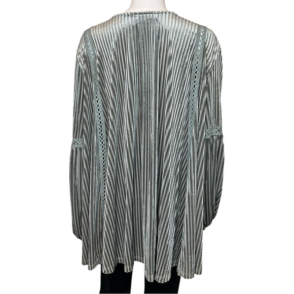 POL Boho Velvet Striped Kimono L - Picture 6 of 9
